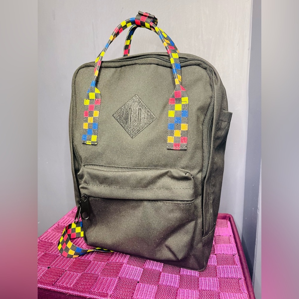 Black Multi Color Mini Backpack - Picture 6 of 8